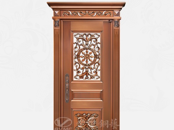 廣東別墅銅門廠家愛唯銅藝——?jiǎng)e墅銅門款式單門