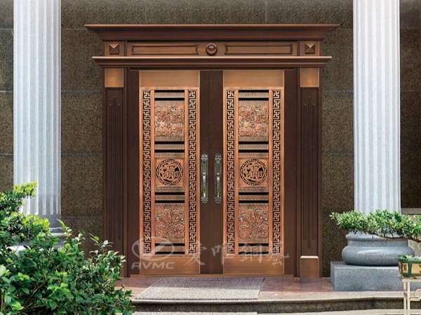 廣東別墅銅門廠家愛唯銅藝——別墅銅門款式“招財進(jìn)寶”