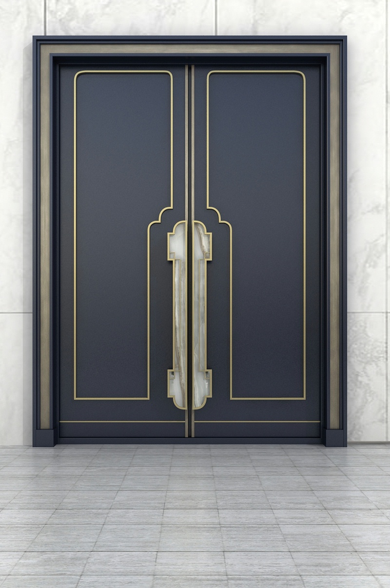 佛山銅門(mén)廠家新中式銅門(mén)